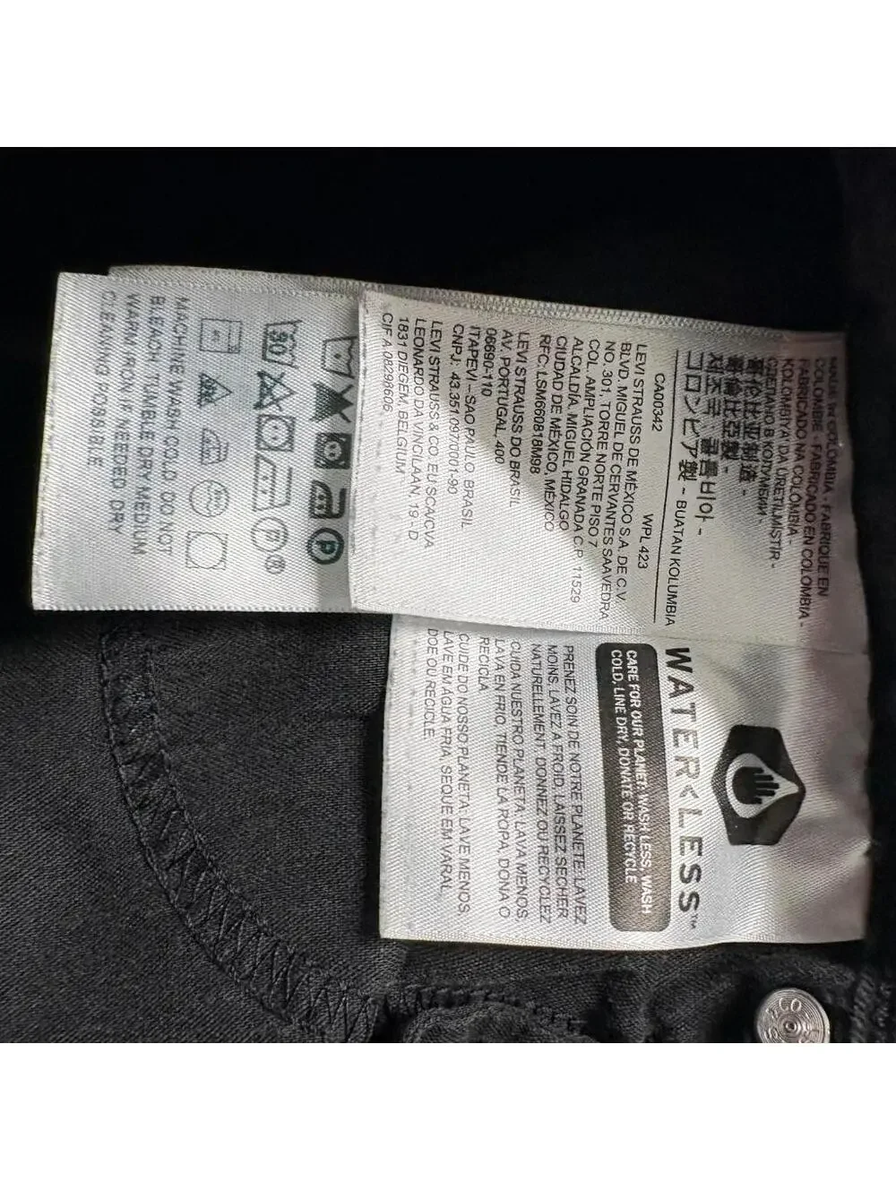 Levis 721 High Rise Skinny Jeans Womens Size 30 Black Denim Stretch Pants